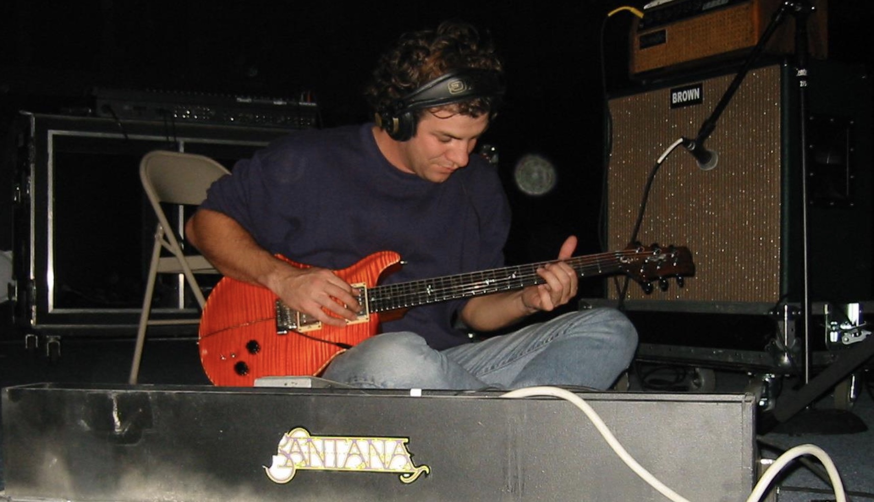 Dean Ween plays through Carlos Santana's guitar rig