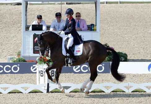 Charlotte Dujardin and Valegro on their way to winning the grand prix special at the 2013 Europeans