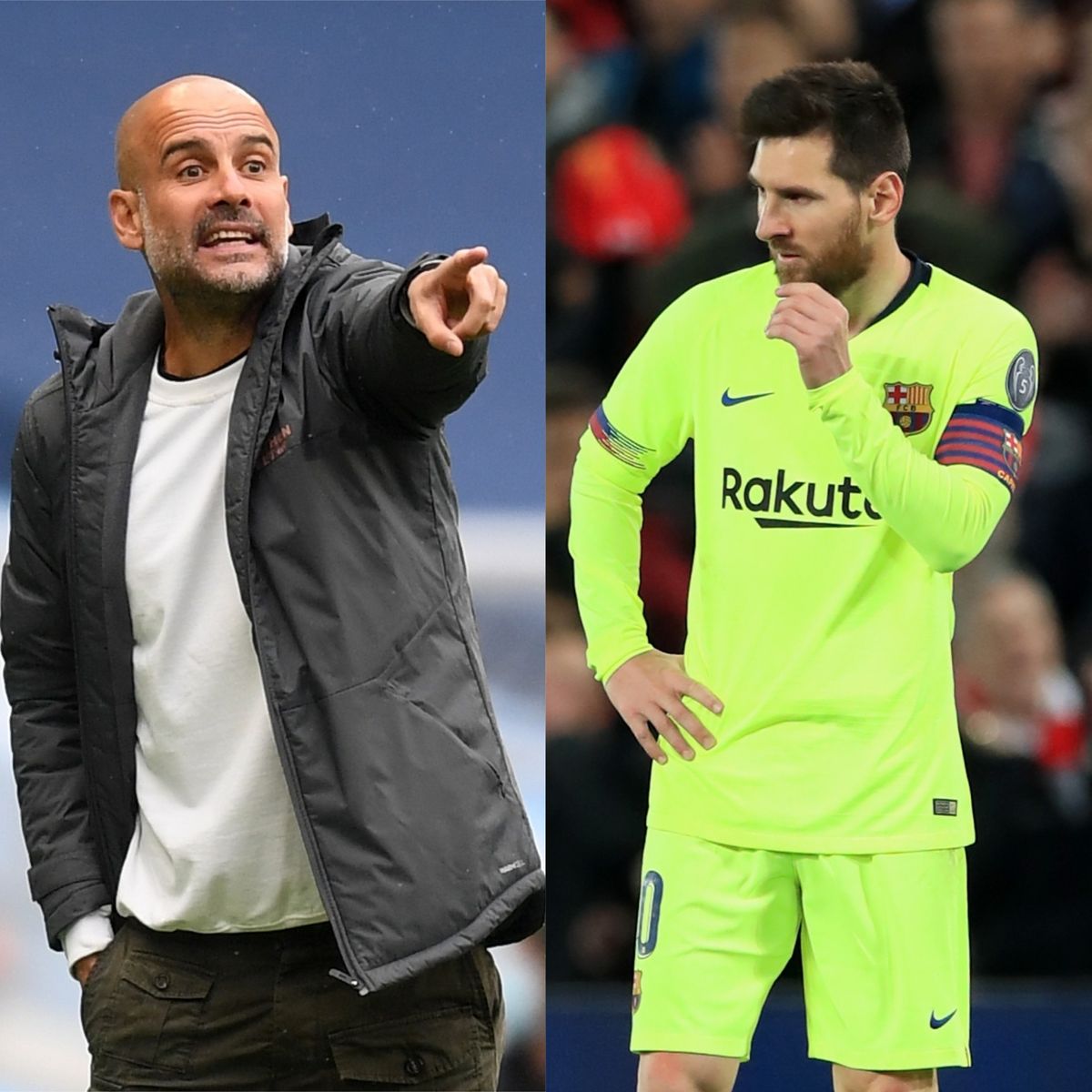 Pep Guardiola and Lionell Messi