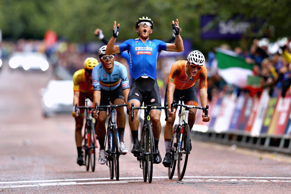 Matteo Trentin beats Mathieu van der Poel and Wout van Aert