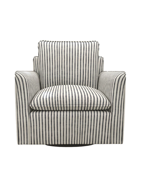 Kandyn Soft Stripe Upholstered Swivel Chair