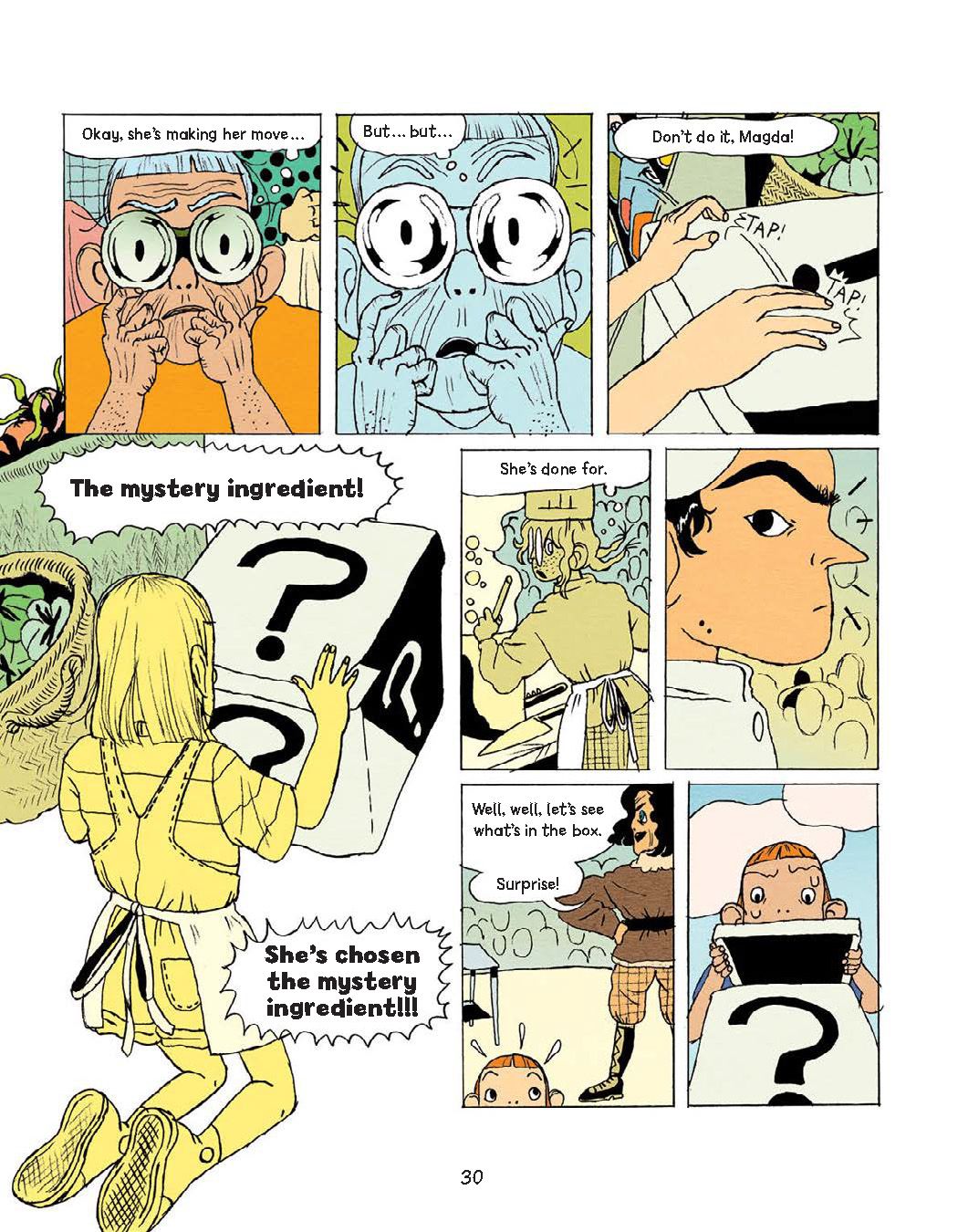 A selection of interior pages from Magda, Intergalactic Chef: The Big Tournament &ndash; Book 1.