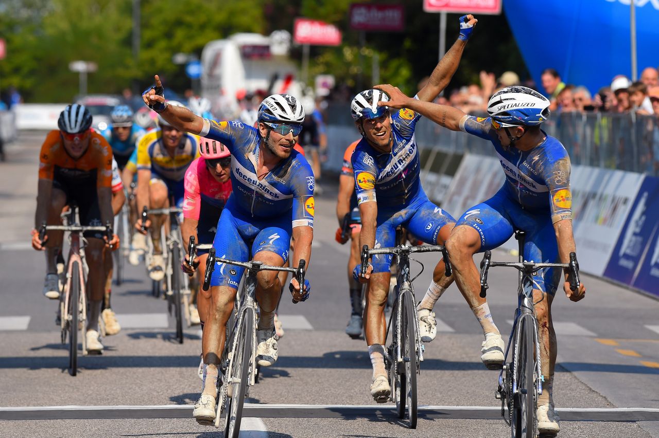 Alvaro Hodeg, Florian Senechal and Philippe Gilbert took the top three spots