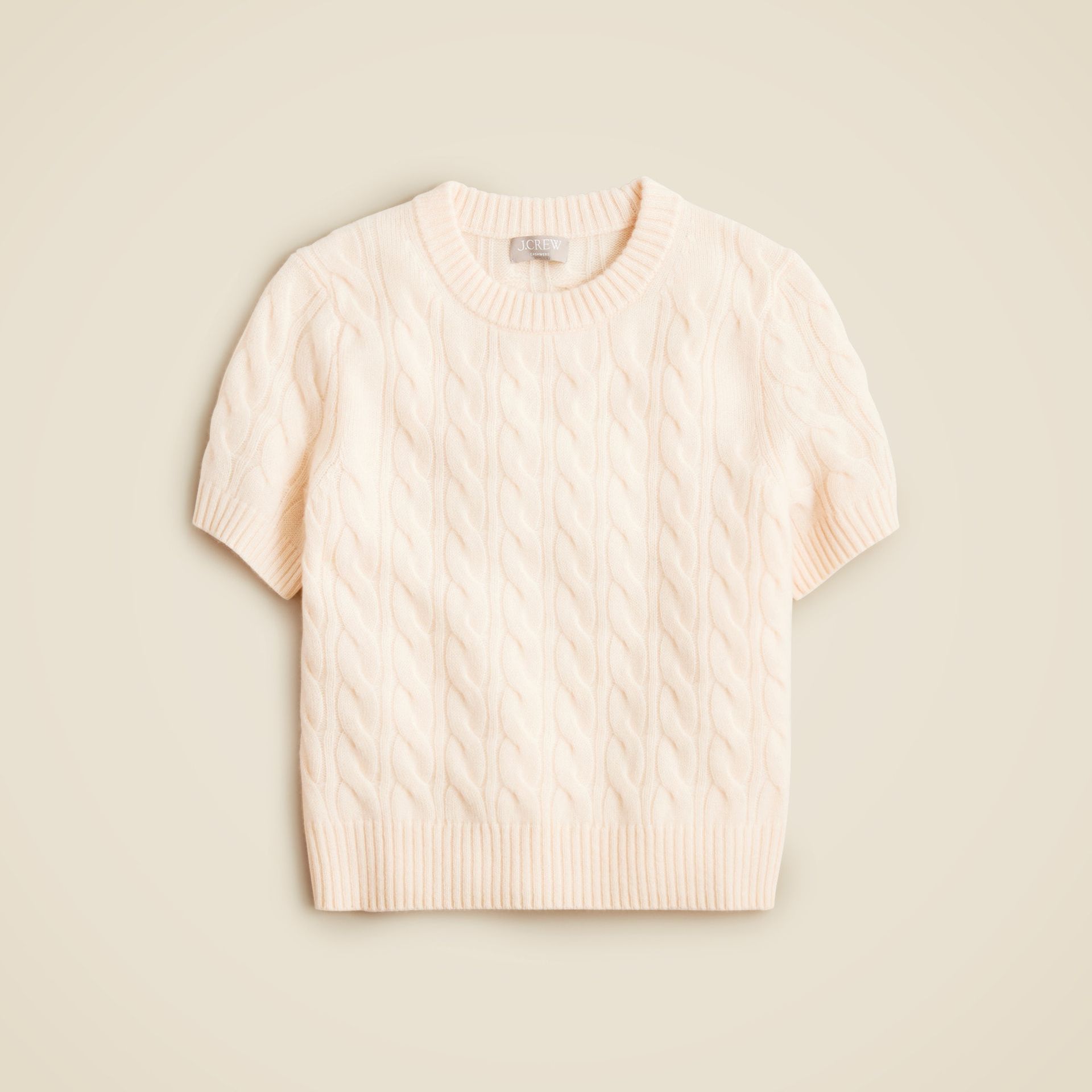 Cashmere Cable-Knit T-Shirt