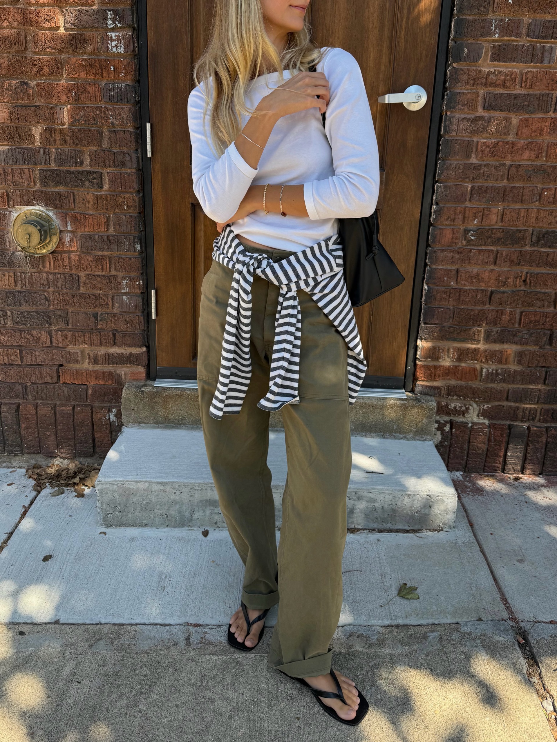 An image of a woman wearing green denim outfit fall 2026