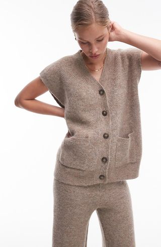 Thermal Stitch Sweater Vest