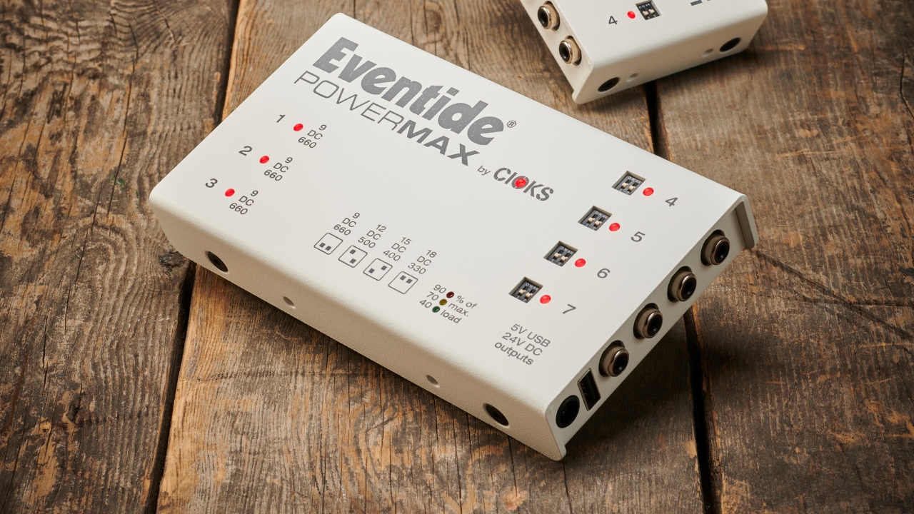 An Eventide x Cioks pedalboard power supply
