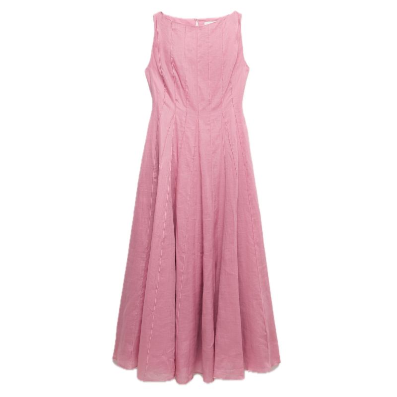 M&amp;amp;S, Pure Ramie Godet Waisted Maxi Dress