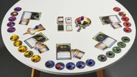 Cosmic Encounter set up on table for play