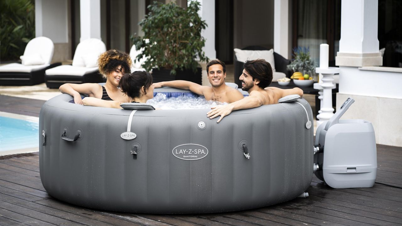 are inflatable hot tubs any good - hot tub on deck