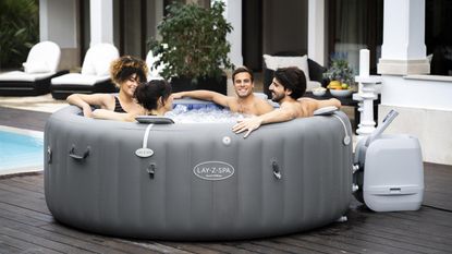 are inflatable hot tubs any good - hot tub on deck