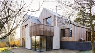 house with exterior cladding in timber by clearview architects