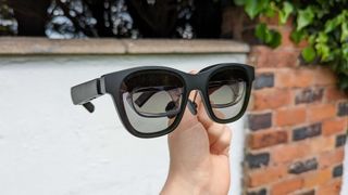 The Nreal Air AR Glasses look like chunky spectacles, with an inner lens