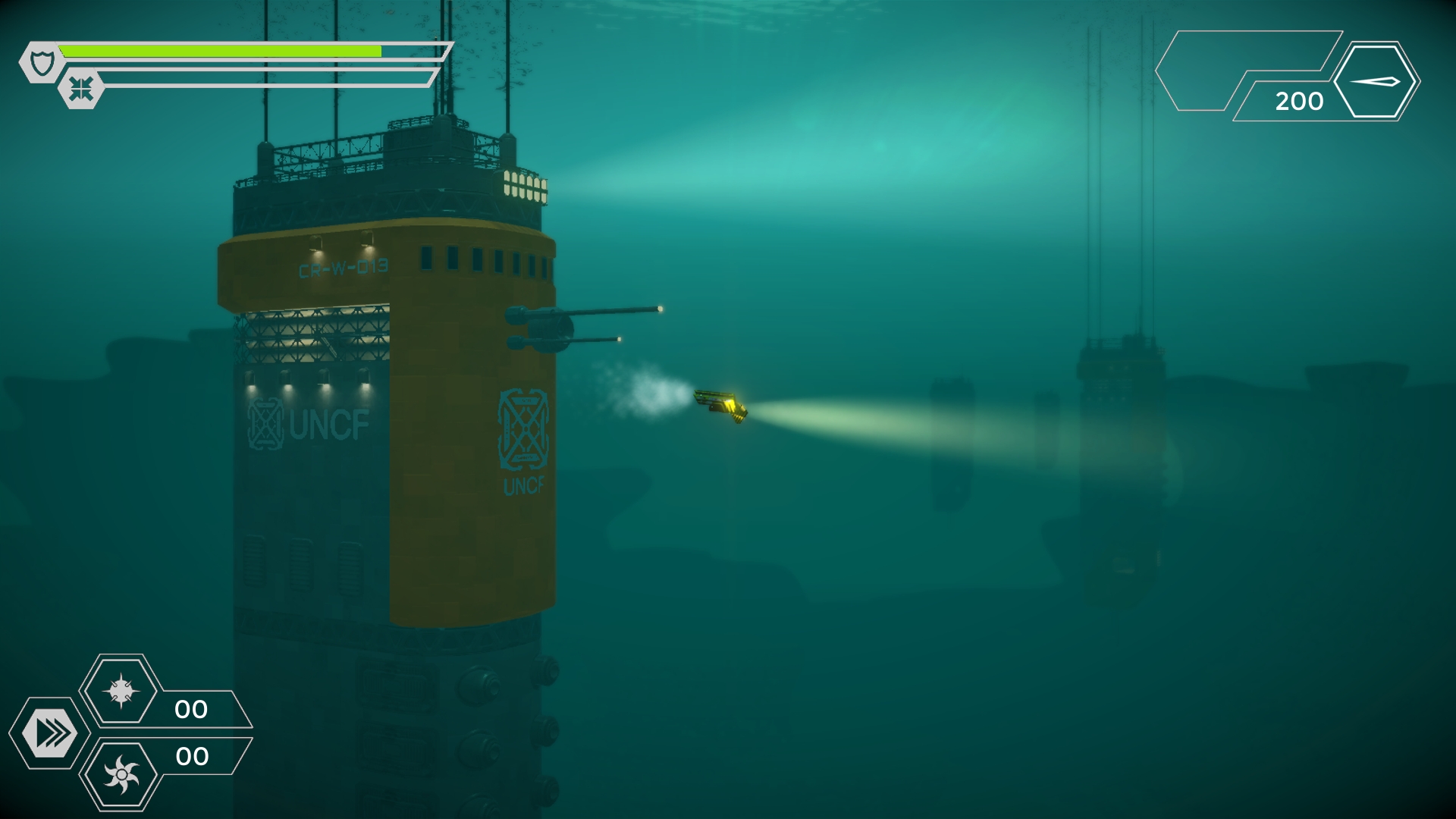 Screens from an indie game set under the ocean