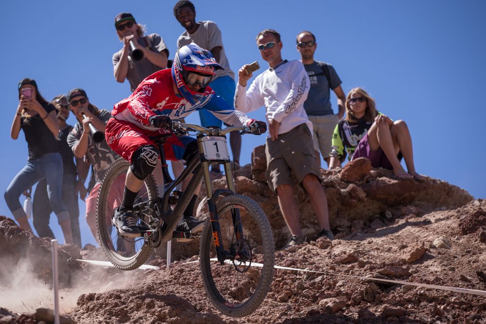 Aaron Gwin will take the stars and stripes back to the World Cup circuit after descending like a meteor to claim his seventh downhill national championship.
