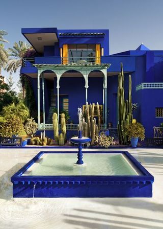 Blue, Majorelle blue, Property, Architecture, Building, Home, House, Swimming pool, Leisure, Real estate,