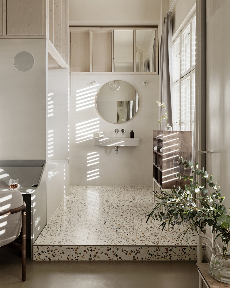 Michelberger Hotel bathroom, Berlin, Germany