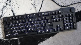 Das Keyboard 6 Professional keyboard on a carpet.