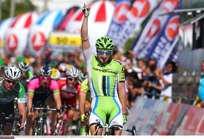 Elia Viviani wins stage 5 in Turkey