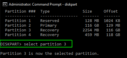 type select partition