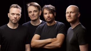 The Pineapple Thief (from left): Steve Kitch (keyboards), Gavin Harrison (drums(, Bruce Soord (vocals, guitar) and Jon Sykes (bass, vocals)