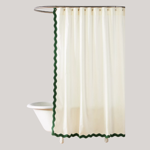 Maeve Scalloped Cotton Shower Curtain