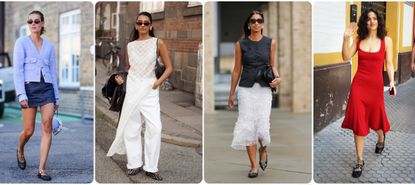 women wearing studded ballet flats