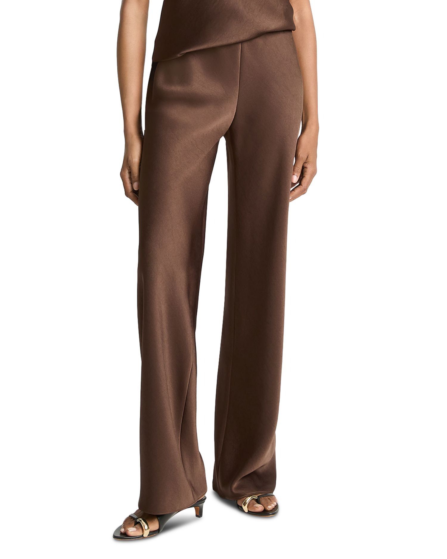 Fluid Satin Bias Pant