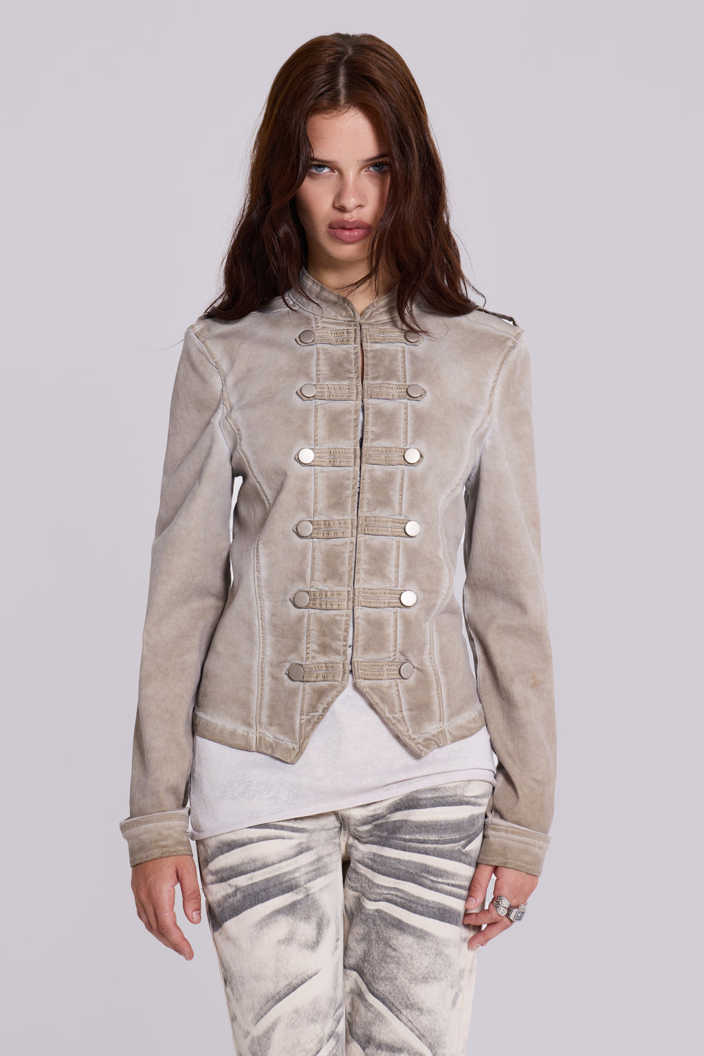 Rebel Military Jacket in Clay