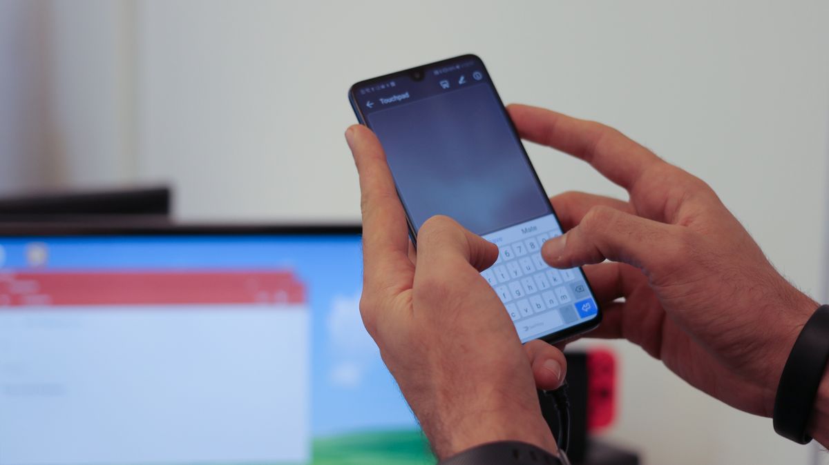 It can also be used to enter text when you don't have a keyboard attached