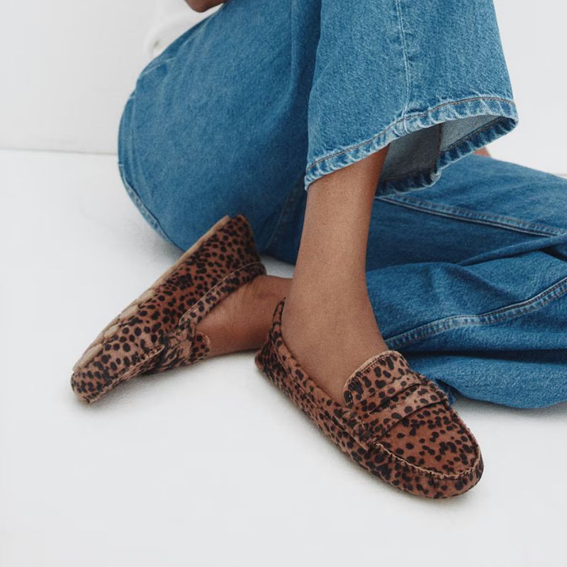 leopard print loafers