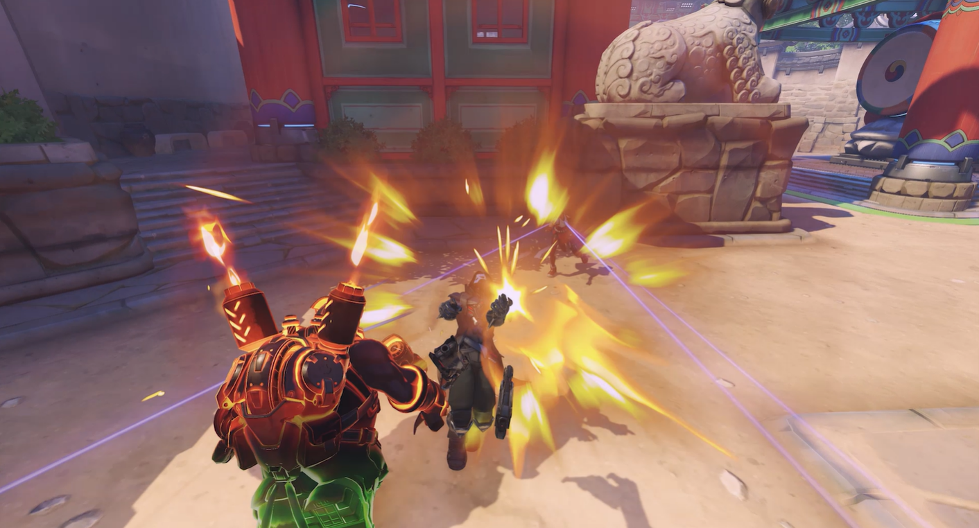 Torb killing people with his hammer.