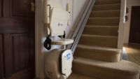 A stairlift seen in a property on January, 1 2017 in Cardiff, United Kingdom