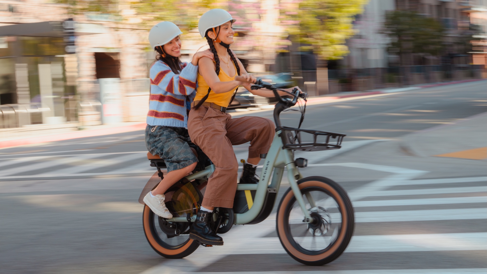 Segway Muxi eBike with rider and passenger