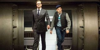 Colin Firth and Taron Egerton in Kingsman: The Secret Service
