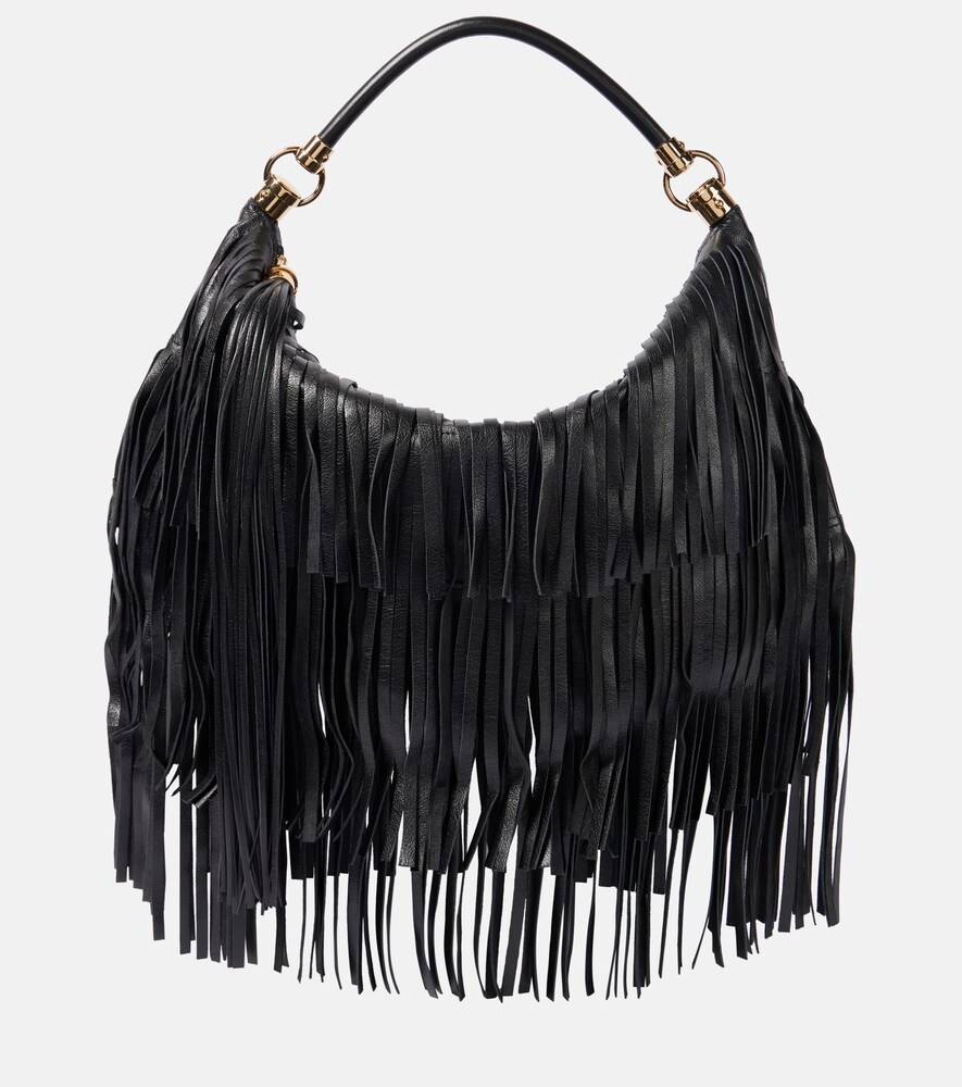 Foulard Fringed Leather Shoulder Bag