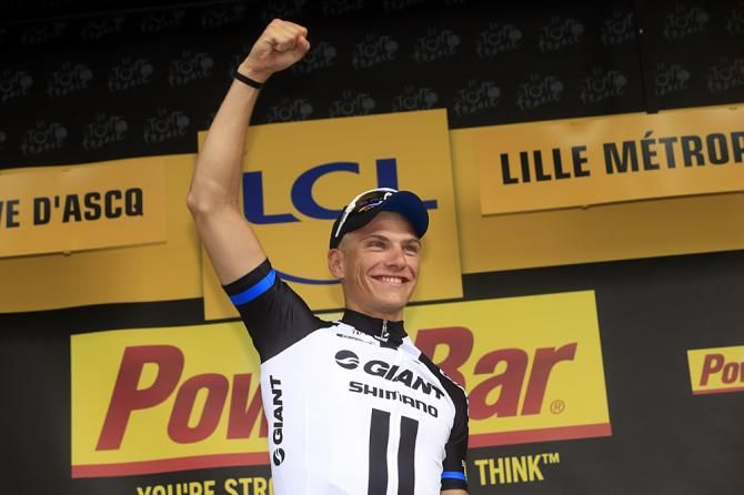 Marcel Kittel (Giant-Shimano) after his third stage win of the 2014 Tour de France