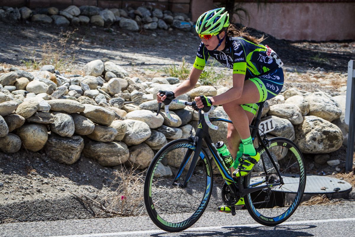 Alizee Brien (TIBCO) spent part of the women&rsquo;s race off the front
