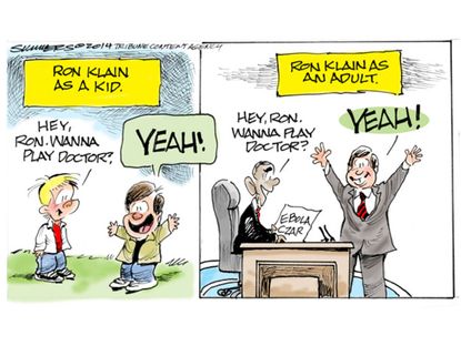 Obama cartoon Ron Klain Ebola czar
