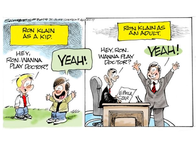 Obama cartoon Ron Klain Ebola czar