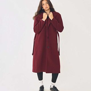 Burgundy coat from New Look