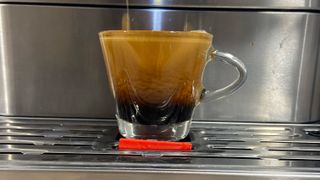 Pictures of coffee on the KitchenAid KF8 espresso machine