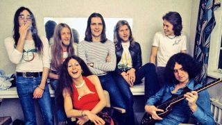Vinegar Joe backstage at the The Civic Centre, Aylesbury, December 1972