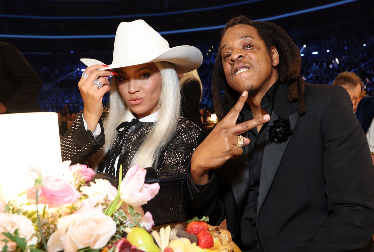 Beyoncé and Jay Z at the 2024 Grammy Awards