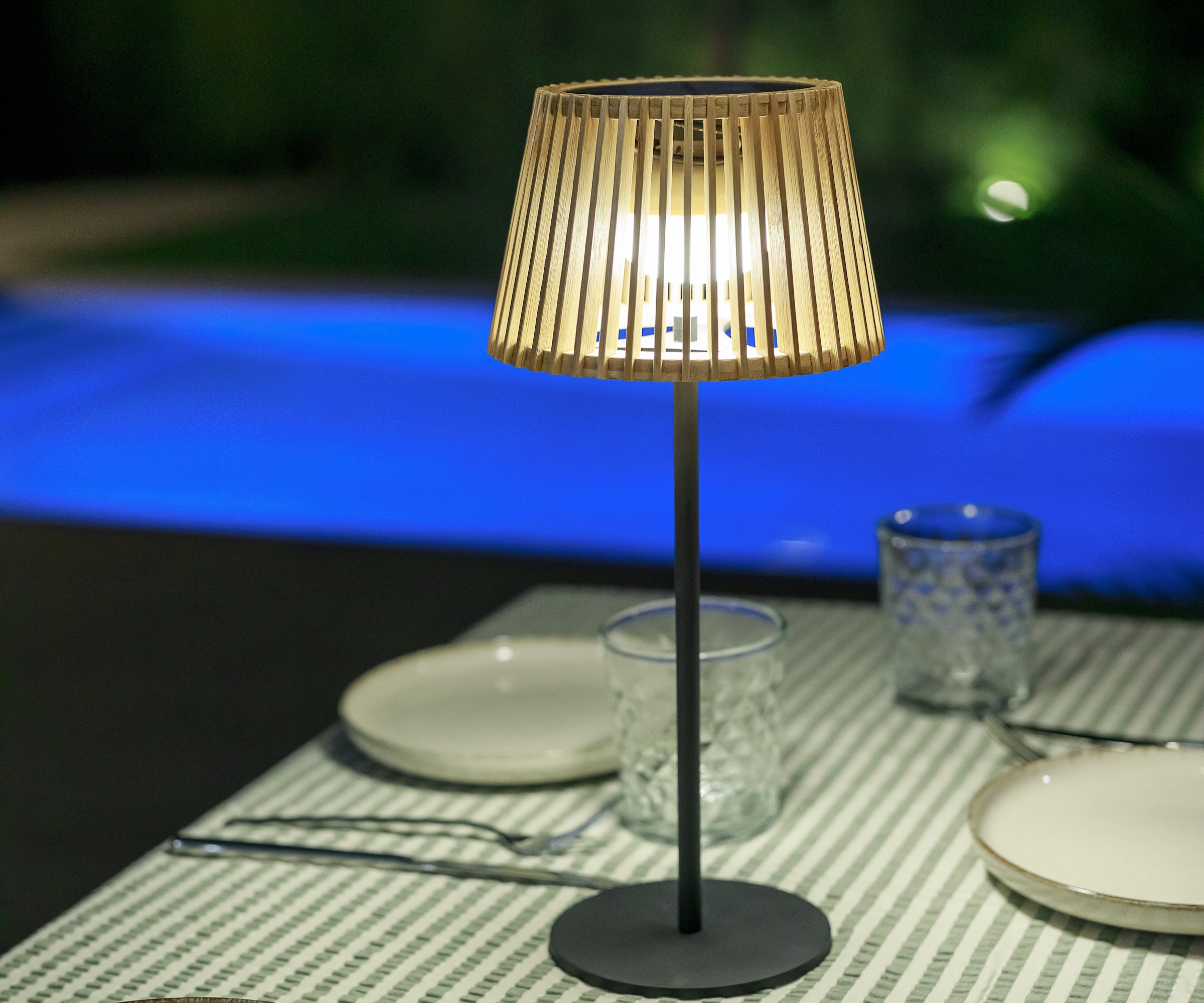Newgarden OKINAWA table lamp in the evening