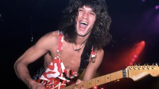 Eddie Van Halen plays Cobo Arena in Detroit on August 15, 1982