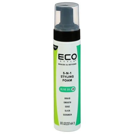 Eco Style Estyle Braids &amp;amp; Beyond Soothe Shine Scalp Oil 4 Oz,5n1 Styling Foam 8 Oz, All Hair Types, Unisex
