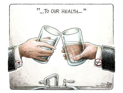 Editorial cartoon New York fracking ban
