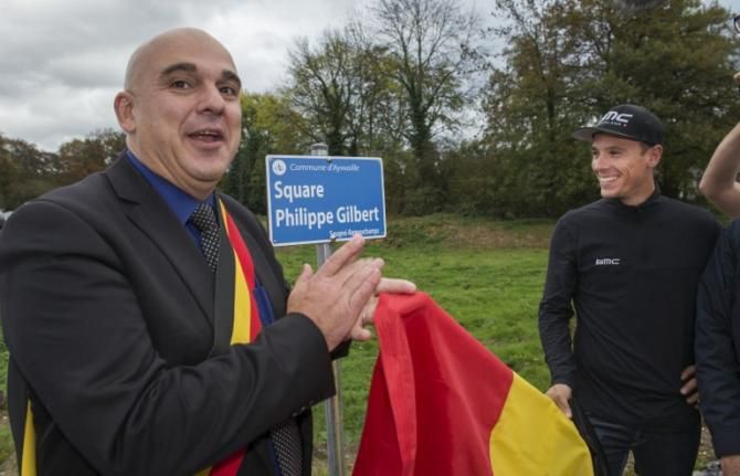 The official unveiling of Philippe Gilbert square