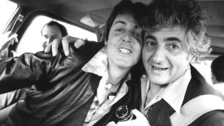 Harry Benson with Paul McCartney in a car